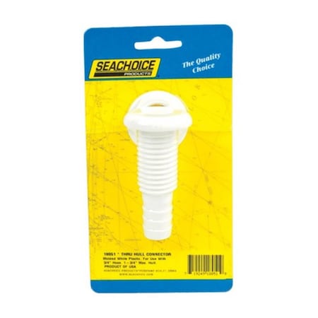 Seachoice 18051 2.06 in. OD Flange Thru Hull Connector Plastic 8090201